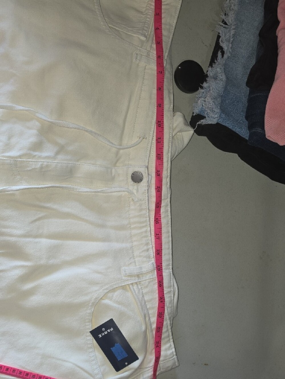 Parke Target Wide Leg Jeans in White - Picture 5 of 7